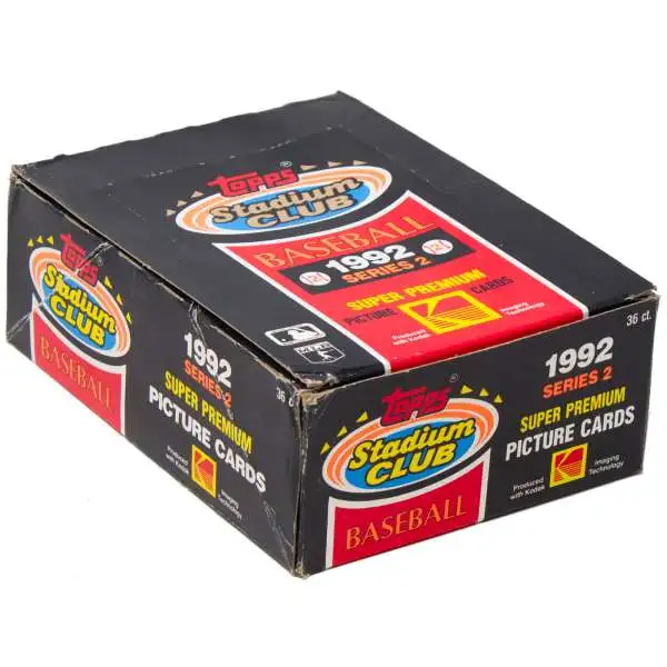 MLB Topps 1992 Stadium Club Baseball Series 2 Trading Card HOBBY Box [36 Packs]