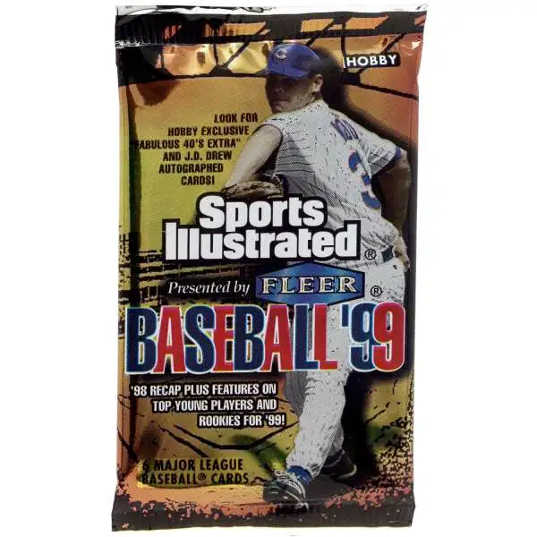 MLB Fleer 1999 Sports Illustrated Baseball Trading Card HOBBY Pack [6 Cards]