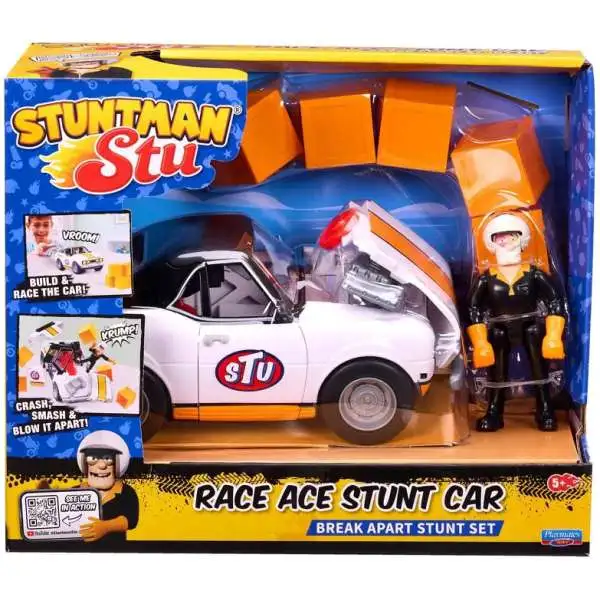 Stuntman Stu Race Ace Stunt Car Break Apart Stunt Set