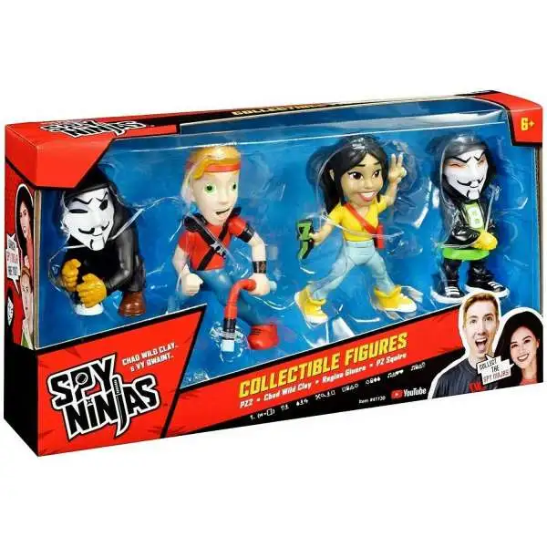 Spy Ninjas PZ2, Chad Wild Clay, Regina Ginera & PZ Squire Figure 4-Pack