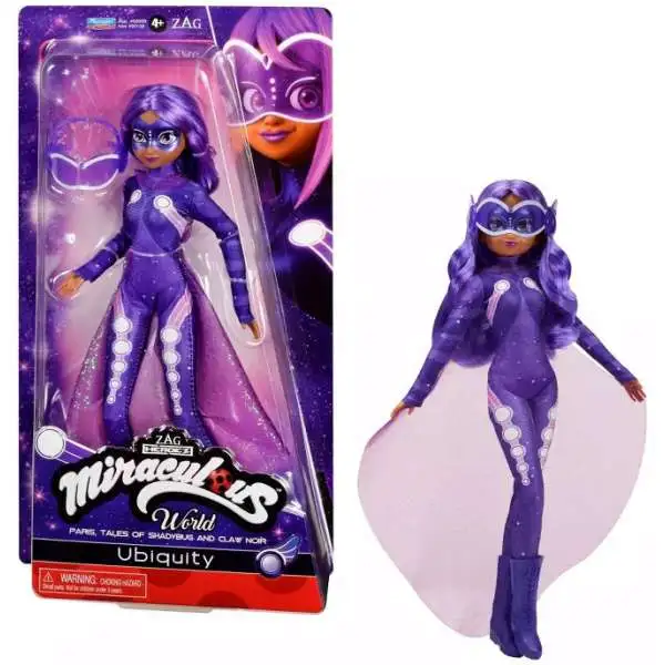 Miraculous World Zag Heroez Paris, Tales of Shadybug & Claw Noir Ubiquity 10.5-Inch Fashion Doll