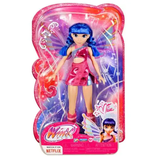 Winx Club Musa 11.5-Inch Fairy Doll [Glitter Outfit & Removable Wings!]