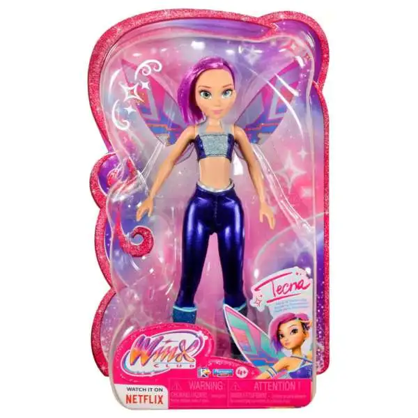 Winx Club Tecna 11.5-Inch Fairy Doll [Glitter Outfit & Removable Wings!]