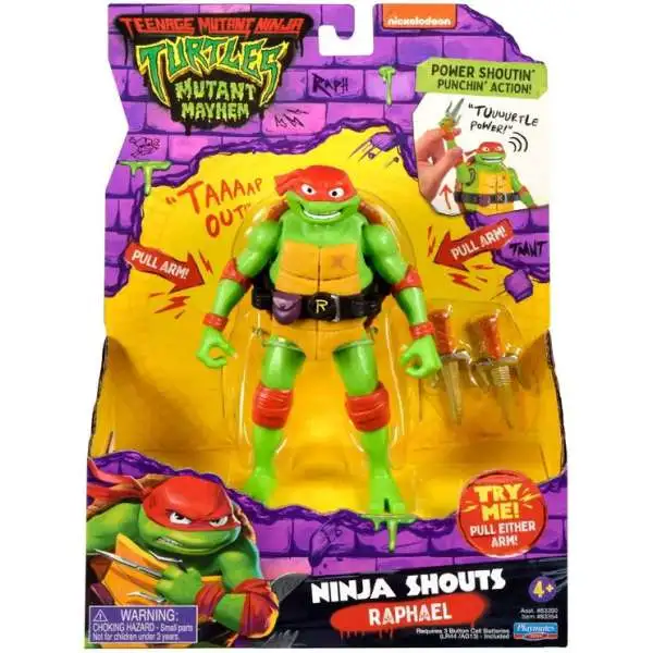 Teenage Mutant Ninja Turtles Mutant Mayhem Ninja Shouts Raphael Action Figure