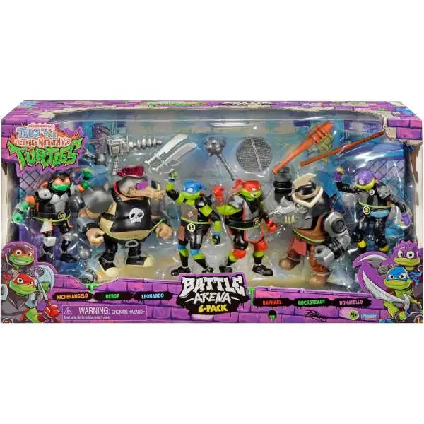 Battle Cubes – Ninja Turtles Michel-Ange Vs Bebop – Lot De 2 – Jeu De Combat Pierre-feuille-ciseaux – Collection
