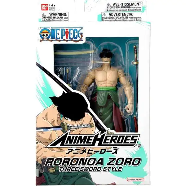 One Piece Anime Heroes Roronoa Zoro Three Style Action Figure
