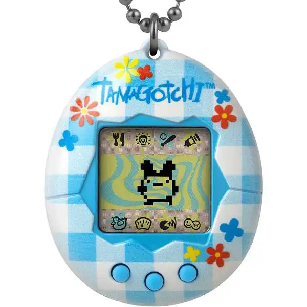 Tamagotchi The Original Gen 2 Flower Gingham 1.5-Inch Virtual Pet Toy