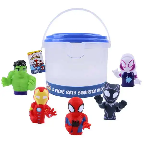 Marvel Spidey & His Amazing Friends 5 Piece Bath Squirter Bucket Set