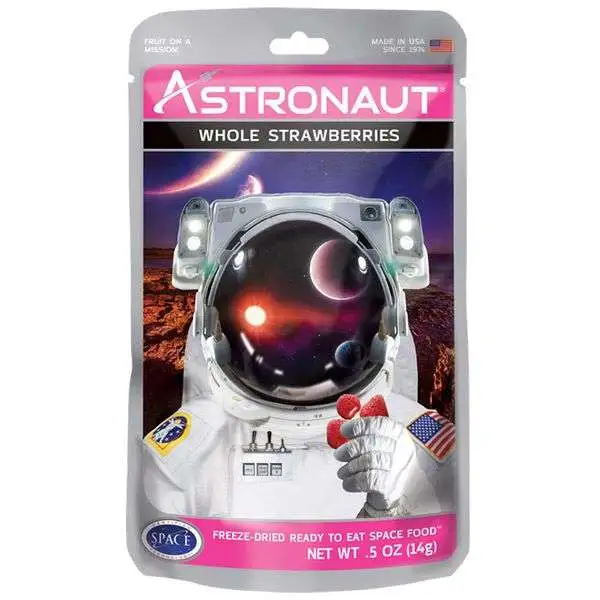 Astronaut Strawberries 1Oz Freeze-Dried Ready to Eat Space Food