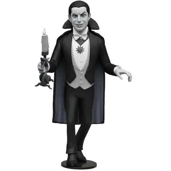 NECA Toony Terrors Series 10 SILVER SCREEN Dracula Action Figure [Universal Monsters, Black & White]