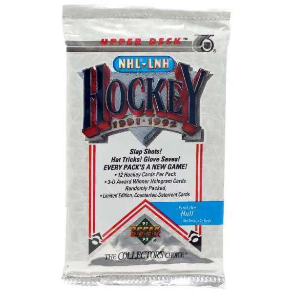NHL Upper Deck 1991-92 LOW Series Hockey Trading Card WAX Pack [12 Cards]