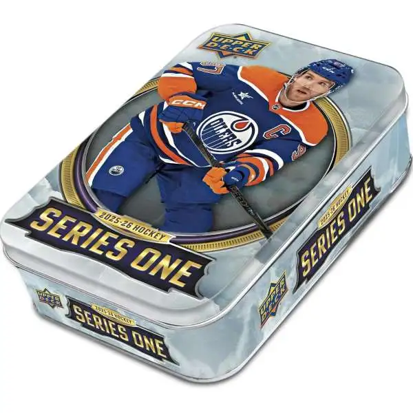 NHL Upper Deck 2025-26 Series 1 Hockey Trading Card COLLECTOR Tin [9 Packs]
