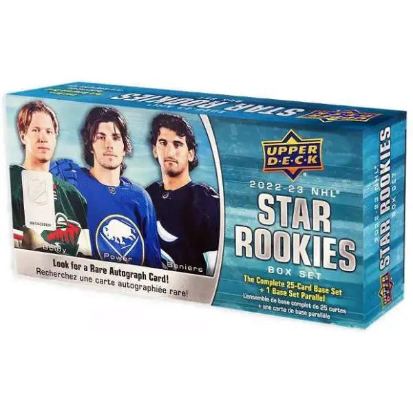 NHL Upper Deck 2022-23 Star Rookies Hockey Trading Card Box Set [25 Card Set + 1 Base Set Parallel]