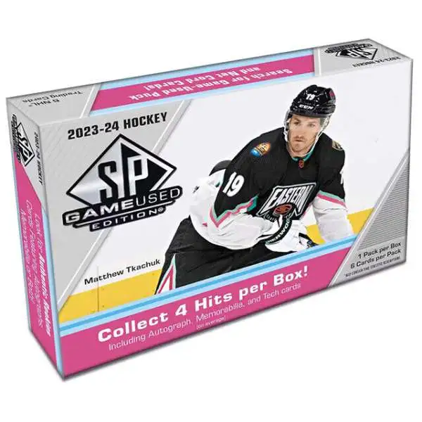 NHL Upper Deck 2023-24 SP GameUsed Edition Hockey Trading Card HOBBY Box [1 Pack, 4 Hits]