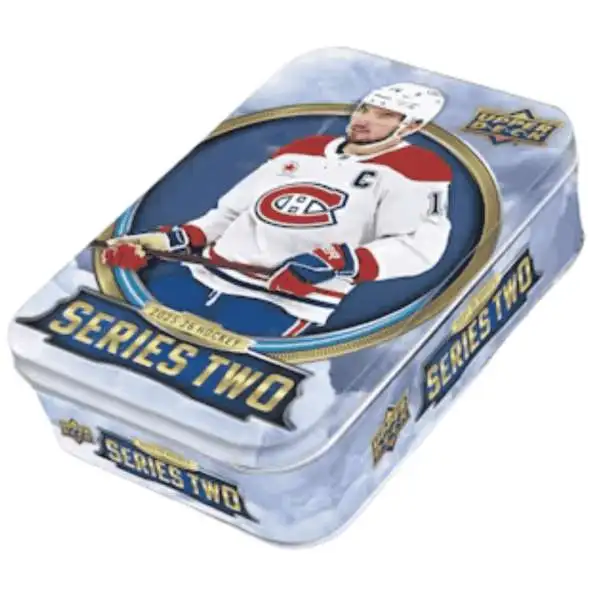 NHL Upper Deck 2025-26 Series 2 Hockey Trading Card COLLECTOR Tin [9 Packs]