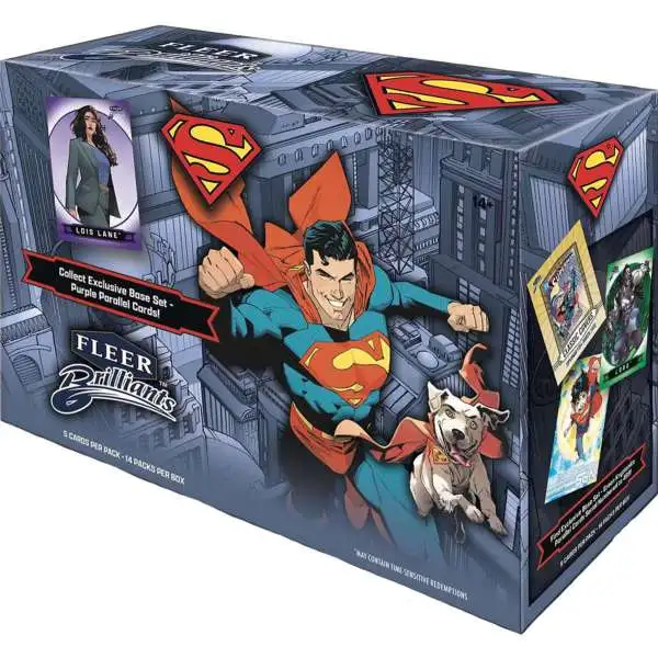 DC Fleer Brilliants Superman Trading Card MEGA Box [14 Packs]