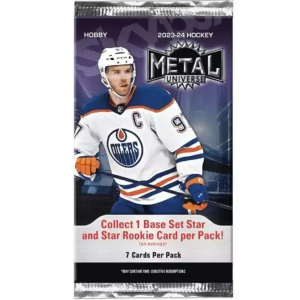 NHL Skybox 2024-25 Metal Universe Hockey Trading Card HOBBY Pack [7 Cards]