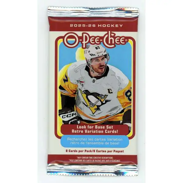 NHL 2025-26 O-Pee-Chee Hockey Gravity Feed Pack [8 Cards]