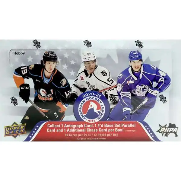 AHL Upper Deck 2020-21 American Hockey League Trading Card HOBBY Box [12 Packs]