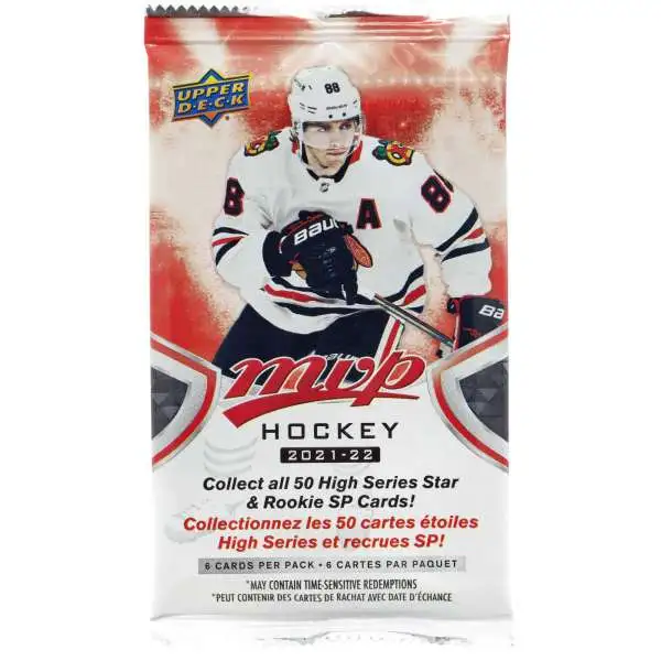 NHL Upper Deck 2021-22 MVP Hockey Trading Card RETAIL Pack [6 Cards]