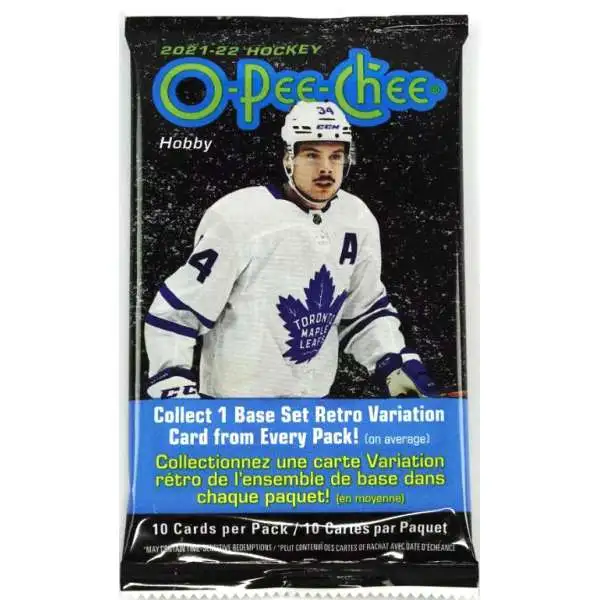 NHL Upper Deck 2021-22 O-Pee-Chee Hockey Trading Card Hobby Pack [10 Cards]