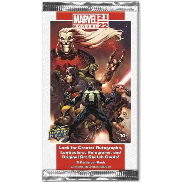 Marvel Upper Deck 2021-22 Annual Trading Card HOBBY Pack [5 Cards]