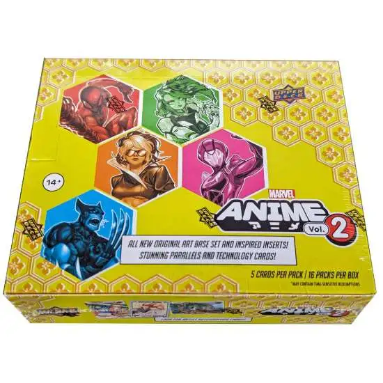 Marvel Upper Deck 2023 Anime Volume 2 Trading Card Box [16 Packs]