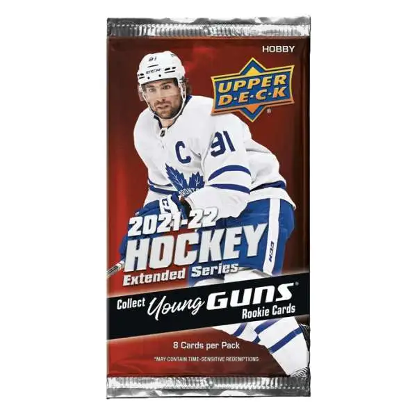 Upper Deck 2021-22 NHL Hockey Extended Series Trading Card HOBBY Pack [8 Cards]