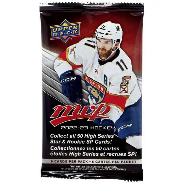 Turnip Rubber literally NHL Upper Deck 2022-23 MVP Hockey Trading Card FAT Pack 28 Cards - ToyWiz