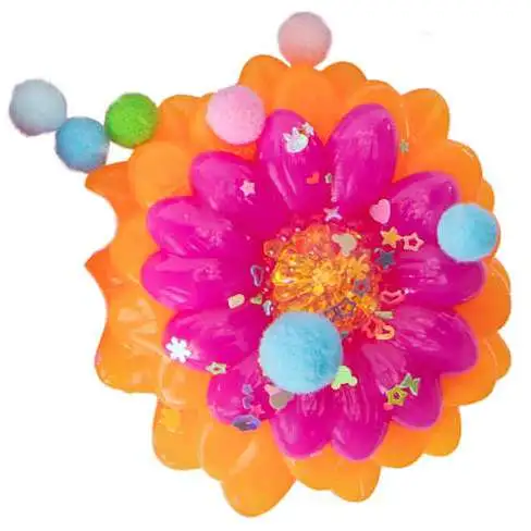 Taba-Licious Flowers Pink & Orange 4-Inch Squeeze Toy