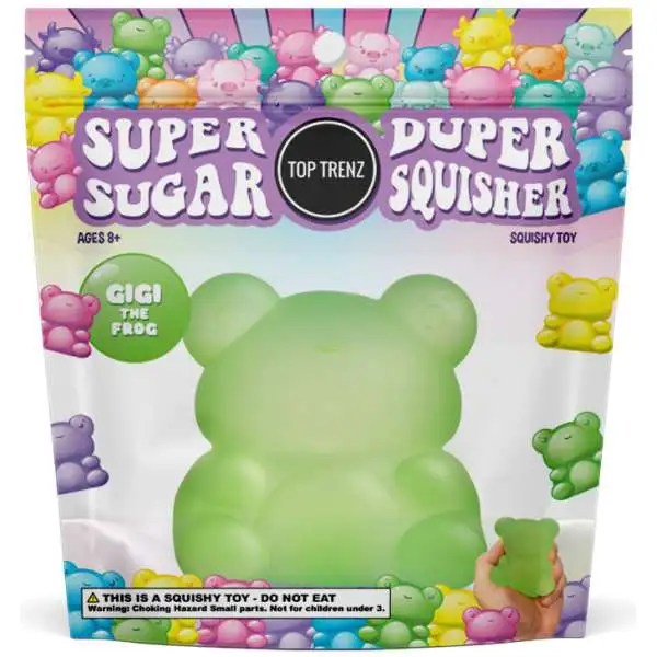 Super Duper Sugar Squisher Gigi the Frog Green Squish Toy