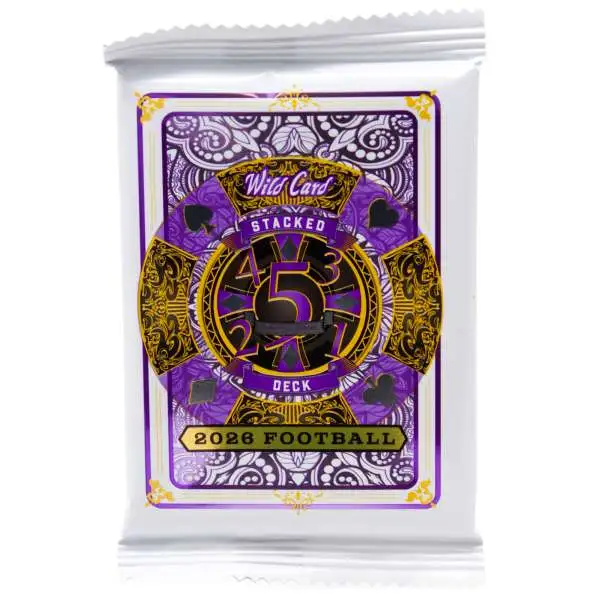 NFL Wild Card 2026 Five Card Draw Stacked Deck Football Trading Card HOBBY JUMBO Pack [1 Card]