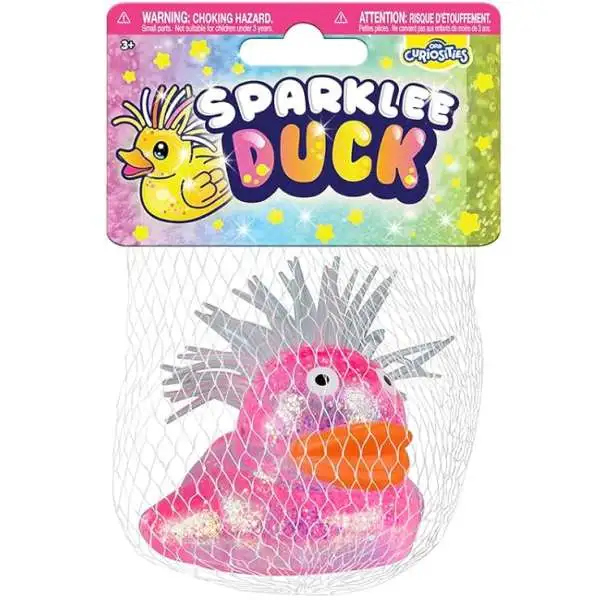Curiosities Sparklee Duck Pink 3-Inch Squeeze Toy