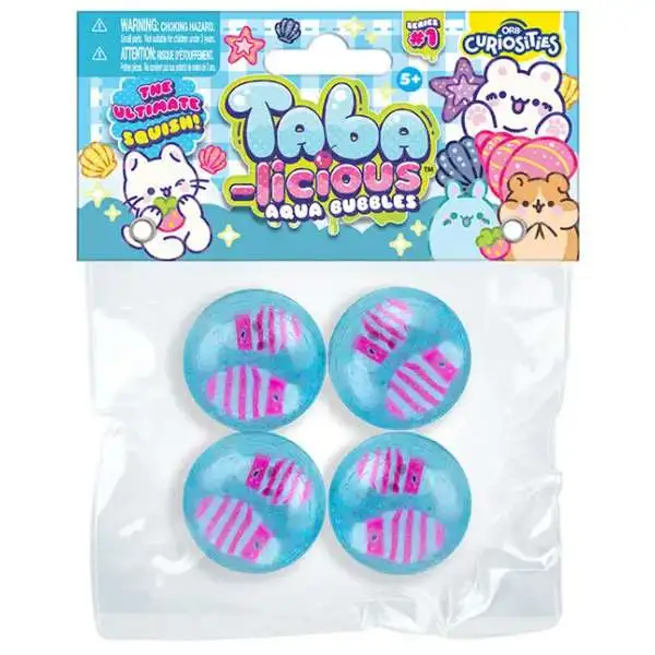 Taba-Licious Aqua Bubbles Zebra Fish 3 Squeeze Toy ORB Toy Company