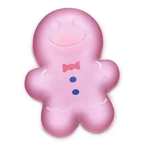 Super Duper Sugar Squisher Gingerbread Man PINK Squish Toy