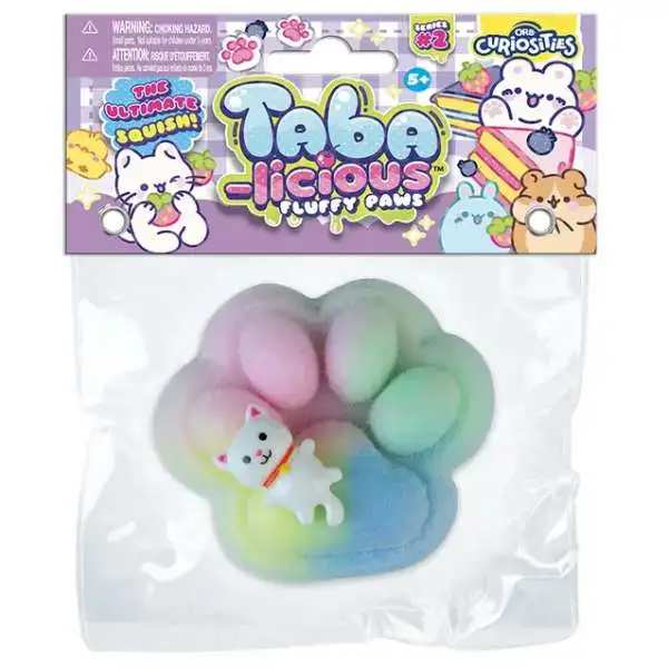 Taba-Licious Curiosities Fluffy Paws Tie-Dye 3-Inch Squeeze Toy