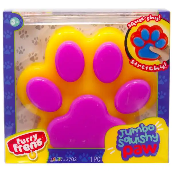 Furry Frens Jumbo Squishy Paw Yellow & Pink Squeeze Toy