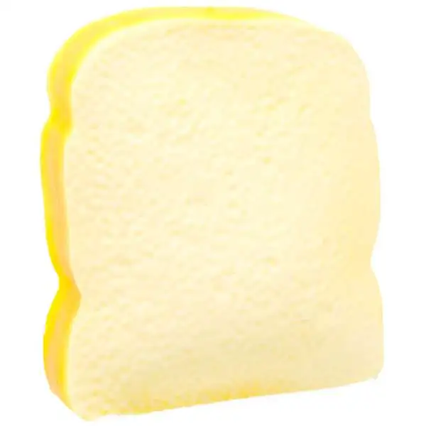 Food Pinch Toy Slow Rebound Bread Slice 3.5-Inch Squeeze Toy