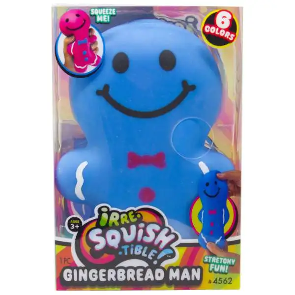 Irre-Squish-Tible! Gingerbread Man BLUE 6-Inch Squeeze Toy