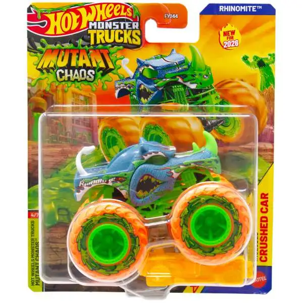 Hot Wheels Monster Trucks Mutant Chaos Rhinomite Diecast Car
