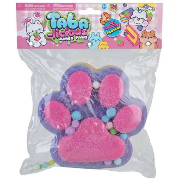 Taba-Licious Jumbo Paws Pink & Purple 6-Inch Squeeze Toy