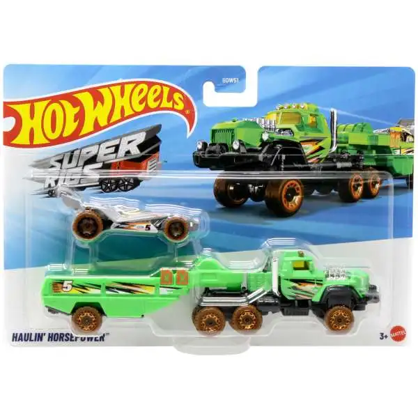 Hot Wheels Super Rigs Haulin' Horsepower Diecast Car
