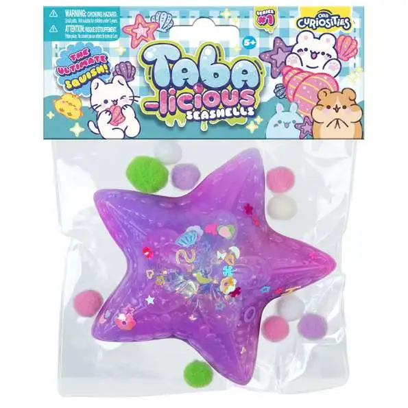 Taba-Licious Curiosities Seashells Starfish 4-Inch Squeeze Toy [Purple]
