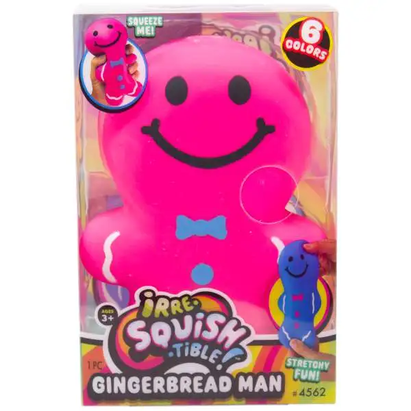 Irre-Squish-Tible! Gingerbread Man PINK 6-Inch Squeeze Toy