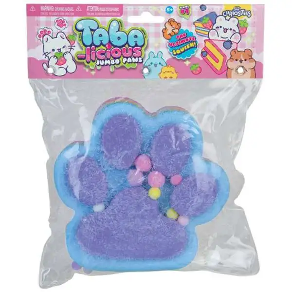 Taba-Licious Jumbo Paws Blue & Purple 6-Inch Squeeze Toy
