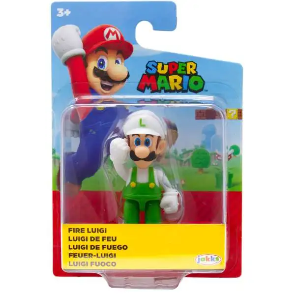World of Nintendo Super Mario Fire Luigi 2.5-Inch Mini Figure [Articulated]