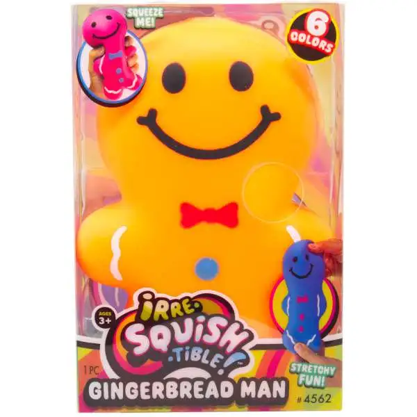 Irre-Squish-Tible! Gingerbread Man ORANGE 6-Inch Squeeze Toy