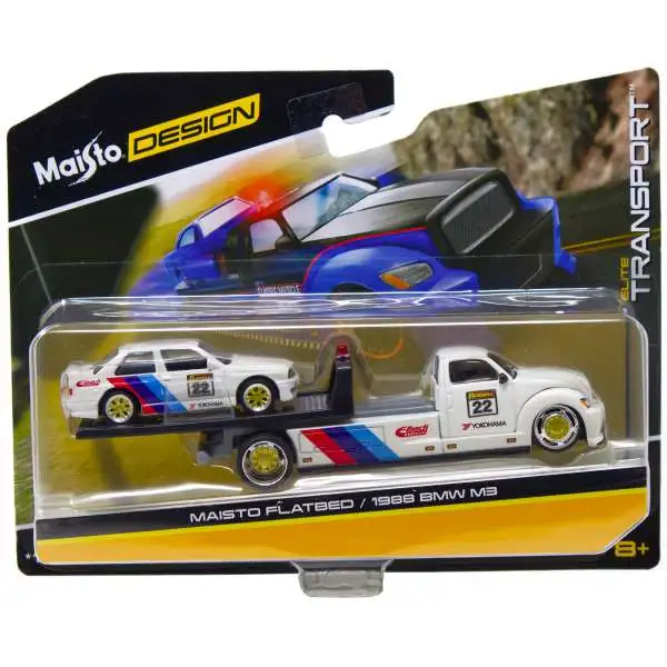 Maisto Design Elite Transport Maisto Flatbed / 1988 BMW M3 Diecast Car