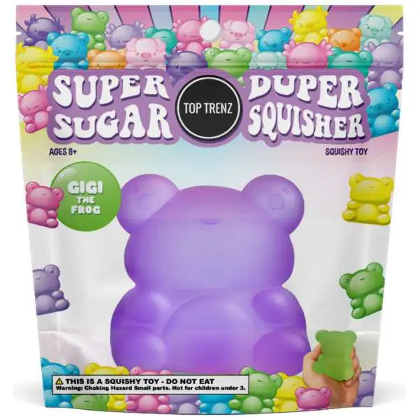 Super Duper Sugar Squisher Gigi the Frog PURPLE Squish Toy
