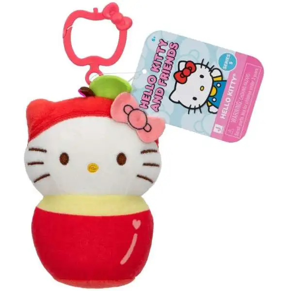 Sanrio Hello Kitty & Friends Series 5 Hello Kitty 4-Inch Clip on Plush [Apple]